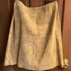 Elegant Tan Suede Skirt